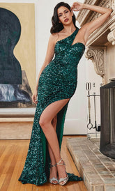 Cut-In Sequin Classic Prom Dress